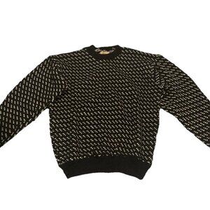 Vintage LL Bean Norwegian Wool Birds Eye Fisherman Sweater Rare Size Medium